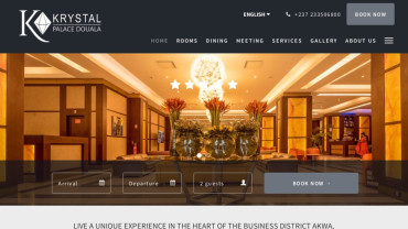 Page d'accueil du site : Krystal Palace Douala