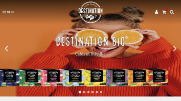 Page d'accueil du site : Destination Bio