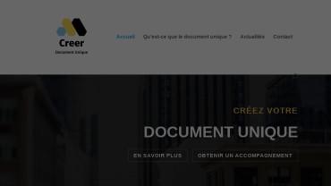 Page d'accueil du site : Créer Document Unique