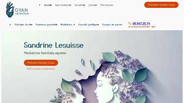 Page d'accueil du site : Sandrine Lesuisse Médiation