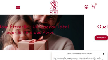 Page d'accueil du site : Roses-eternelles.fr