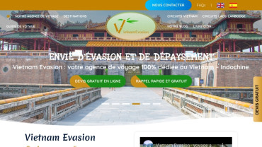 Page d'accueil du site : Vietnam Evasion