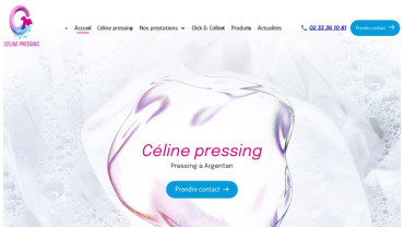 Page d'accueil du site : Celine Pressing
