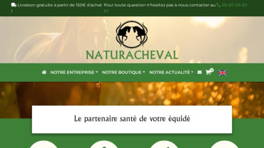 Page d'accueil du site : NaturaCheval