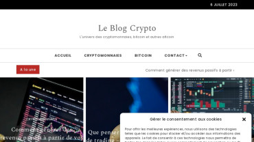 Page d'accueil du site : Le Blog Crypto