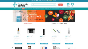 Page d'accueil du site : La pharmacie Moulins-Deliot