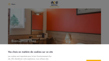 Page d'accueil du site : ACE Hôtel Paris Roissy