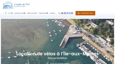 Page d'accueil du site : Location du Port