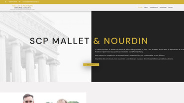 Page d'accueil du site : SCP Mallet & Nourdin