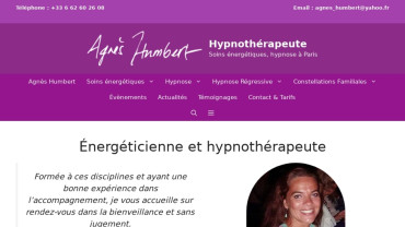 Page d'accueil du site : Agnès Humbert