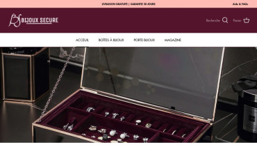 Page d'accueil du site : Bijoux Secure