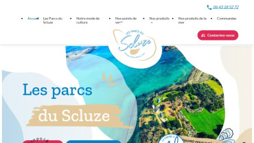 Page d'accueil du site : Les parcs du Scluze 