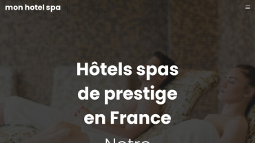 Page d'accueil du site : Mon Hôtel Spa