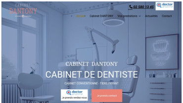 Page d'accueil du site : Cabinet Dantony