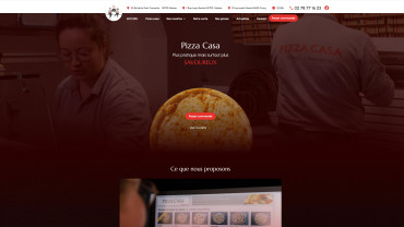 Page d'accueil du site : Pizza Casa