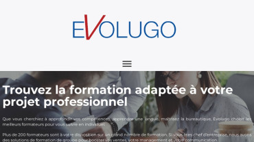 Page d'accueil du site : Evolugo