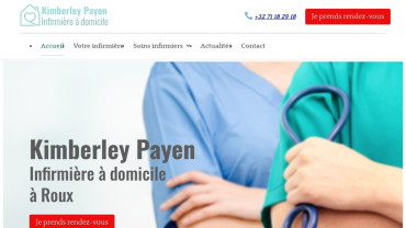 Page d'accueil du site : Kimberley Payen