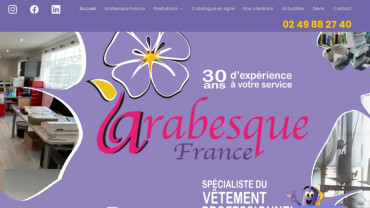 Page d'accueil du site : Arabesque France