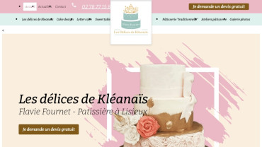 Page d'accueil du site : Les Délices de Kléanaïs