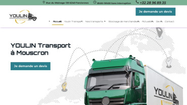 Page d'accueil du site : Youlin Transport