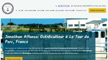 Page d'accueil du site : Ostréiculteur Alfonso