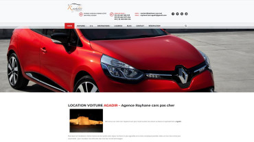 Page d'accueil du site : Rayhane Cars