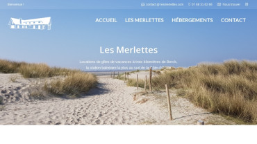 Page d'accueil du site : Les Merlettes