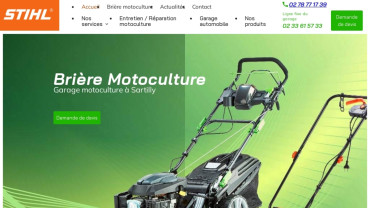 Page d'accueil du site : Brière Motoculture