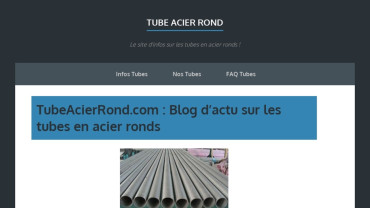 Page d'accueil du site : TubeAcierRond.com