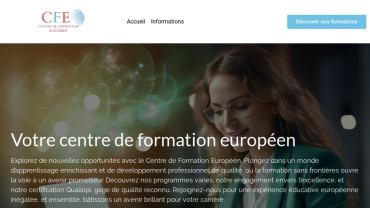 Page d'accueil du site : Centre de formation européen