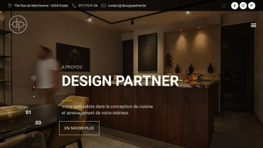 Page d'accueil du site : Design Partner