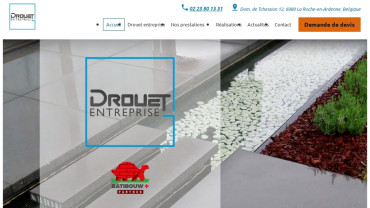 Page d'accueil du site : Drouet Entreprise
