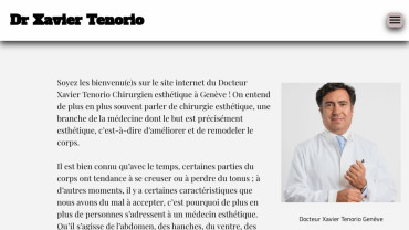Page d'accueil du site : Dr Xavier Tenorio
