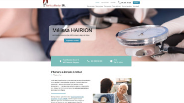 Page d'accueil du site : Mélissa Hairion SRL