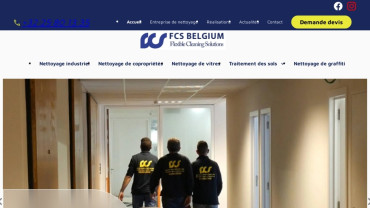 Page d'accueil du site : FCS Belgium