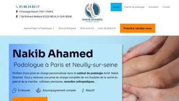 Page d'accueil du site : Nakib Ahamed