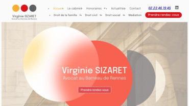 Page d'accueil du site : Avocat Sizaret