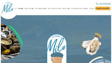 Page d'accueil du site : La cabane à Milo