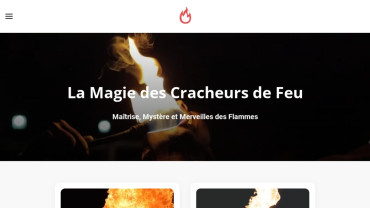 Page d'accueil du site : Cracheur2feu
