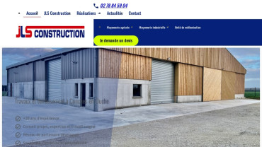Page d'accueil du site : JLS Construction