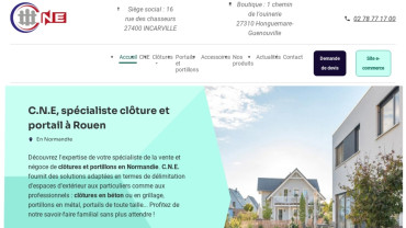 Page d'accueil du site : Clôture C.N.E