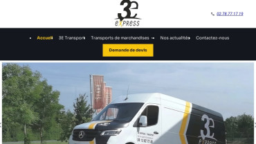 Page d'accueil du site : 3E Europe Express Expédition
