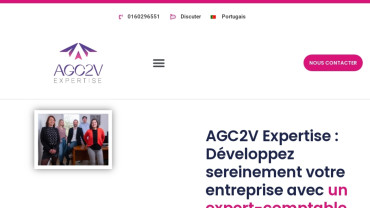 Page d'accueil du site : AGC2V-Expertise