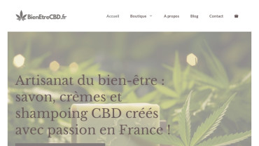 Page d'accueil du site : BienEtreCBD