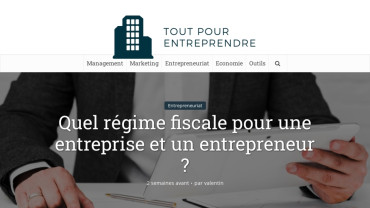 Page d'accueil du site : Tout pour Entreprendre