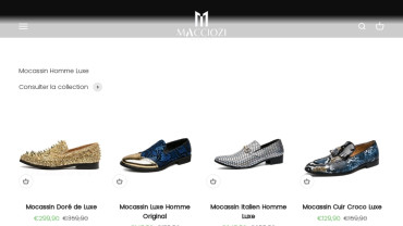 Page d'accueil du site : Macciozi