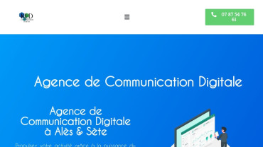 Page d'accueil du site : KLD Communication Digitale
