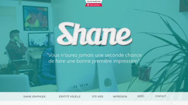 Page d'accueil du site : Shane Graphique