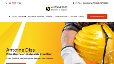 Page d'accueil du site : Antoine Diss