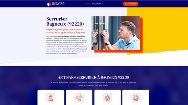 Page d'accueil du site : Serrurierbagneux.fr